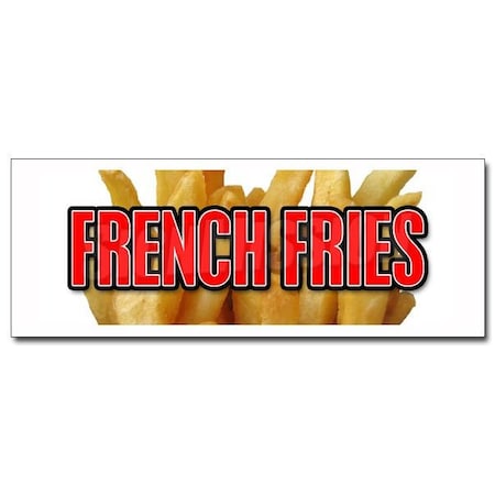 Signmission 12in FRENCH FRIES DECAL sticker fry cart stand trailer chips handcut hand cut, D-12 French Fries D-12 French Fries